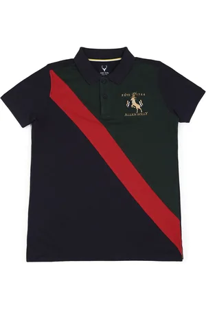 Allen Solly Boys Polo Collar Applique Cotton T-shirt