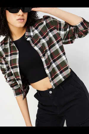 Max Collection Women Tartan Checks Cotton Opaque Casual Shirt