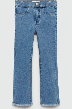 MANGO Girls Mid-RIse Straight Fit Stretchable Jeans