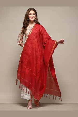 Biba Tasselled Border Zari Dupatta