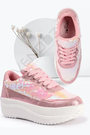 Vendoz Women Colourblocked Embellished Sneakers