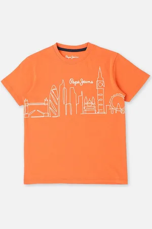 Pepe Jeans Boys Graphic Printed Round Neck Pure Cotton T-shirt