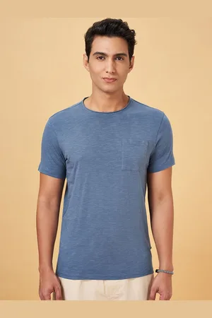 Pantaloons Men Solid Round Neck Cotton Slim Fit T-Shirt