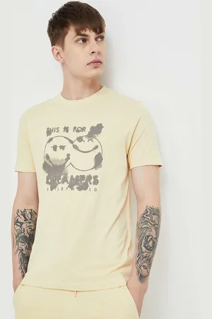 Smileyworld Men Graphic Printed Round Neck Cotton T-Shirt