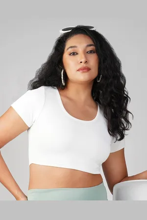 Elibolz Women Solid Knits Scoop Neck Top