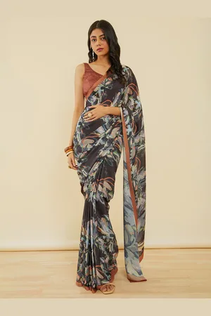 Soch Pure Crepe Floral Saree