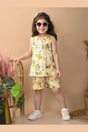 Superminis Girls Printed Pure Cotton Top with Shorts