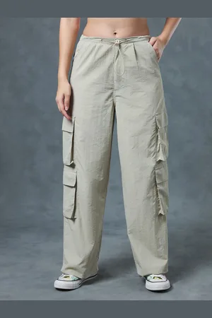 Bewakoof Women Baggy Oversized Cargo Parachute Pants