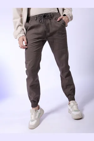 The Indian Garage Co Men Grey Solid Track Pant