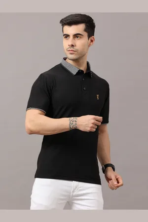 STELLERS Men Solid Polo Collar T-Shirt