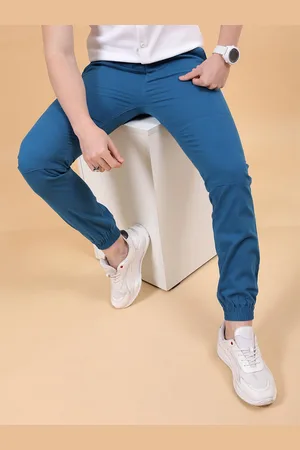 The Indian Garage Co Men Blue Solid Track Pant