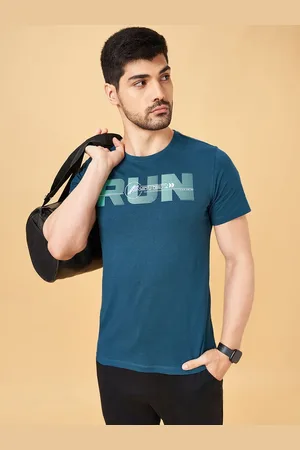 Pantaloons Men Typography Printed Round Neck Cotton Slim Fit T-Shirt