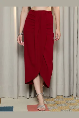 Berrylush High Rise Tulip Maxi Skirt