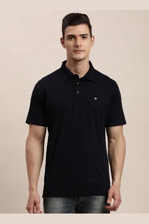 Turtle Men Solid Polo Collar Cotton Slim Fit T-shirt