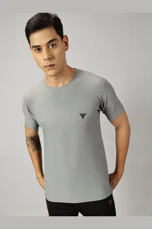 DEB Men Solid Round Neck Cotton Alpha Dry Technology T-Shirt