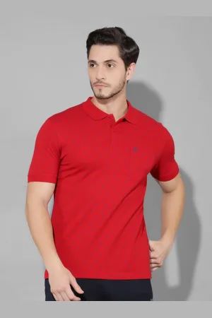 dollar Men Abstract Printed Polo Collar Cotton T-Shirt