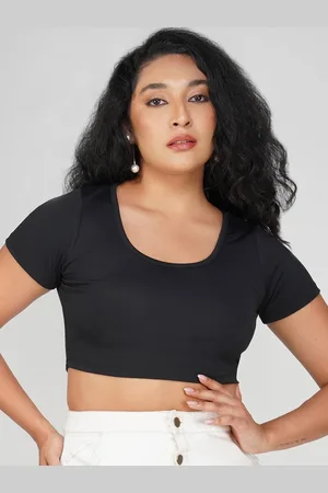 Elibolz Women Solid Knits Scoop Neck Top