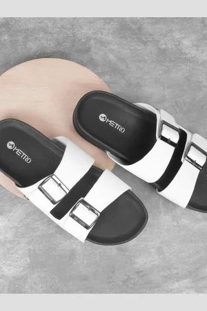 Metro Men Leather Slip-On Comfort Sandals