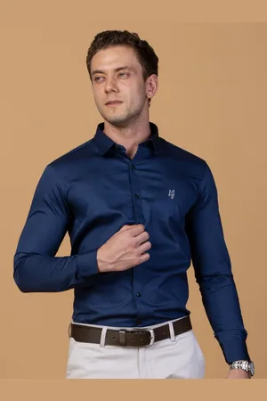 Berkshire Men Comfort Spread Collar Solid Slim Fit Formal Shirt