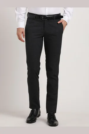 Turtle Men Textured Tailored Skinny Fit Trousers