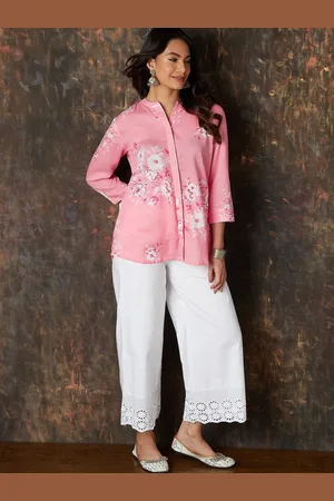 Lifestyle Mandarin Collar Printed Tunic