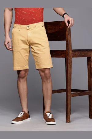 Louis Philippe Men Slim Fit Low-Rise Chino Shorts
