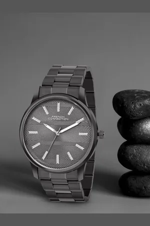 French Connection Men Dial & Stainless Steel Bracelet Style Straps Analogue Watch FCN091GNM