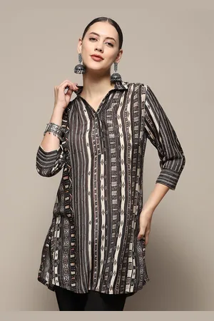 Biba Women Spread Collar Ethnic Printed Casual Shirt