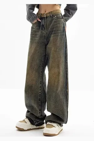 LULU & SKY Women Wide Leg High-Rise Light Fade Jeans