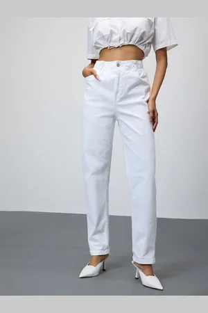 FREAKINS Women Cotton Mom Fit High-Rise Stretchable Jeans