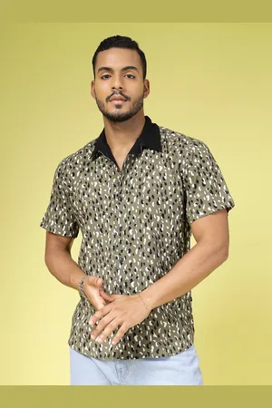 Rigo Men Comfort Slim Fit Micro Ditsy Printed Casual Shirt
