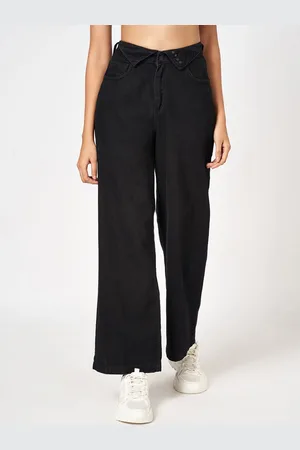 PEOPLE Women Flared High-Rise Jeans