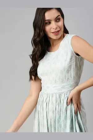 SHOWOFF Women Blue Floral Dress
