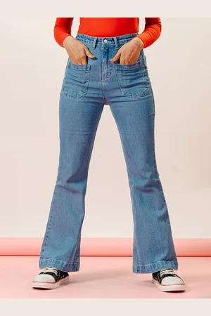 FREAKINS Women Cotton Bootcut High-Rise Stretchable Jeans