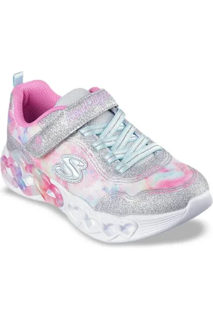Skechers Girls Infinite Heart Lights - Color Casual Shoes