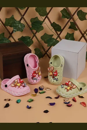 BAESD Kids Pack Of 2 Self Design Croslite Clogs