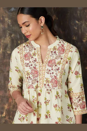 Lifestyle Mandarin Collar Printed Tunic
