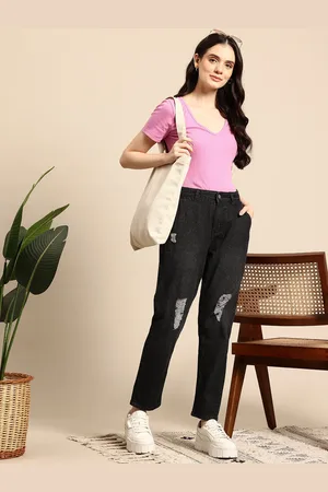 Mast & Harbour Women Stretchable Boyfriend Fit Jeans