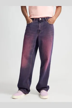 FREAKINS Men Cotton Wide Leg Mid-Rise Jeans