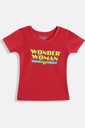 Eteenz Girls Typography Wonder Woman Printed T-shirt