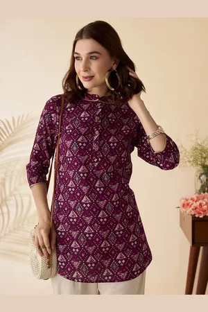 Anouk Printed Mandarin Collar Tunic