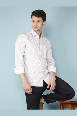 Crimsoune Club Men Classic Slim Fit Floral Opaque Printed Casual Shirt