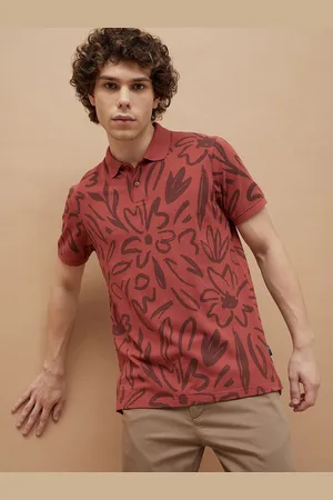 Lifestyle Men Floral Printed Pockets T-shirt