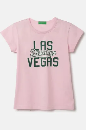 Benetton Girls Typography Printed Pure Cotton T-shirt