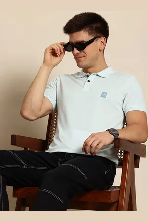 Mast & Harbour Men Polo Collar T-shirt With Embroidered Detail