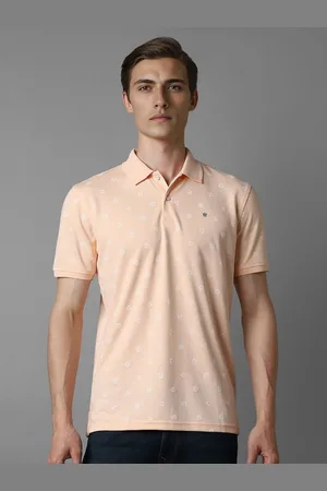 Louis Philippe Men Polo Collar Pockets Slim Fit T-shirt