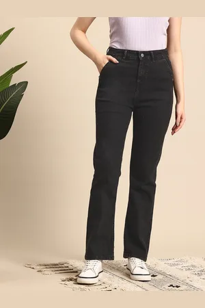 Mast & Harbour Women Stretchable Straight Fit Jeans