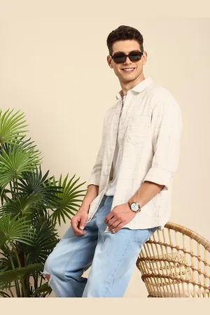 Mast & Harbour Men Standard Checked Pure Cotton Casual Shirt