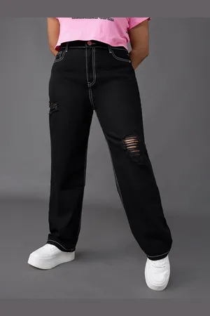 FREAKINS Women Cotton Straight Fit High-Rise Jeans