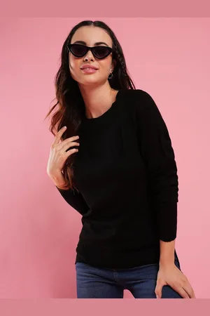 Globus Women Solid Ribbed Knitted Pullover